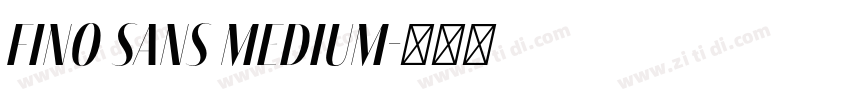 Fino Sans Medium字体转换